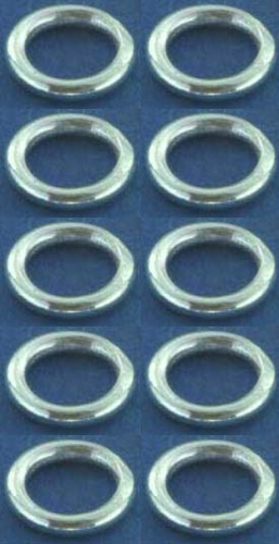 Rings,closed,Sterling Silver,thickness ca. 1 mm,Ø ca. 7 mm,10 pieces,item number 3572C-10.