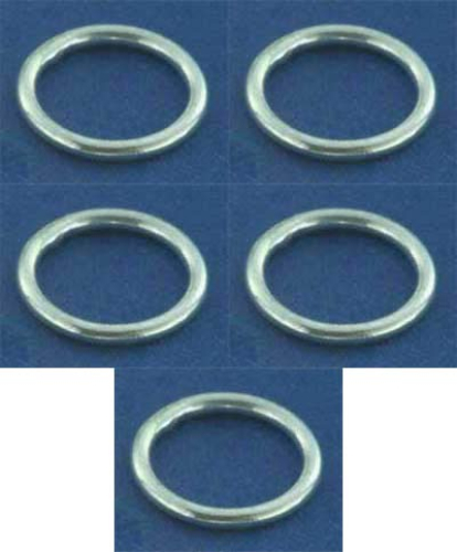 Ringe,geschlossen,925er Sterling Silber,Stärke ca. 1 mm,Ø ca. 16 mm,5 Stücke,Artikelnummer 3572G-5.