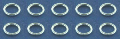 Ringe,geschlossen,925er Sterling Silber,Stärke ca. 0,7 mm,Ø ca. 4,8 mm,10 Stücke,Art.Nr. 3574-10.
