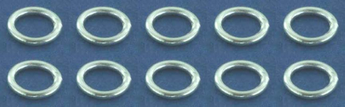 Ringe,geschlossen,925er Sterling Silber,Stärke ca. 0,7 mm,Ø ca. 5,2 mm,10 Stücke,Art.Nr. 3575-10.
