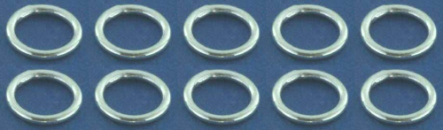 Ringe,geschlossen,925er Sterling Silber,Stärke ca. 0,7 mm,Ø ca. 6,4 mm,10 Stücke,Art.Nr. 3576-10.