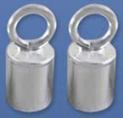 Ringhülsen,Länge ca. 15 mm,Innendurchmesser ca. 3,2 mm,925er Sterling Silber,2 Stücke,Artikelnummer 3529F-2.