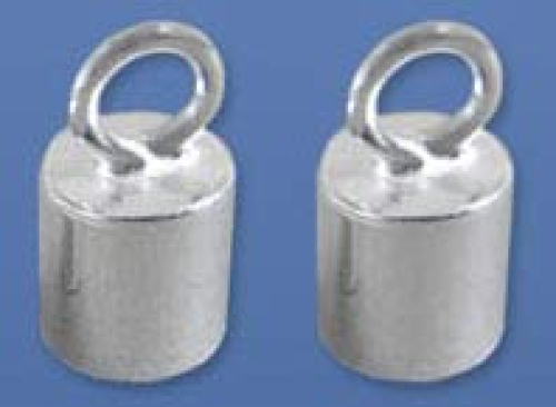 Ringhülsen,Länge ca. 10 mm,Innendurchmesser ca. 4,2 mm,925er Sterling Silber,2 Stücke,Artikelnummer 3529G-2.