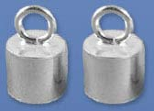 Ringhülsen,Länge ca. 10 mm,Innendurchmesser ca. 5,2 mm,925er Sterling Silber,2 Stücke,Artikelnummer 3529H-2.