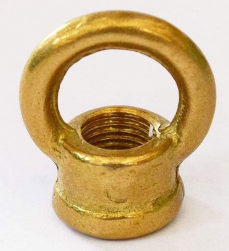 Loop,female thread M10x1,round,brass,diameter ca. 22 mm,height ca. 25 mm,item number 2110110.