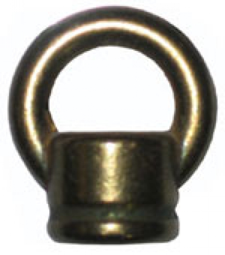 Loop,female thread M10x1,round,old brass,diameter ca. 22 mm,height ca. 25 mm,item number 2110200.