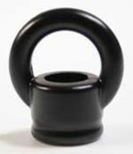 Loop,female thread M10x1,round,brass,black,height ca. 25 mm,item number 2110202.