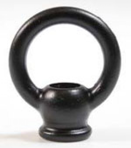 Loop,female thread M10x1,round,brass,black,height ca. 36 mm,item number 2110402.