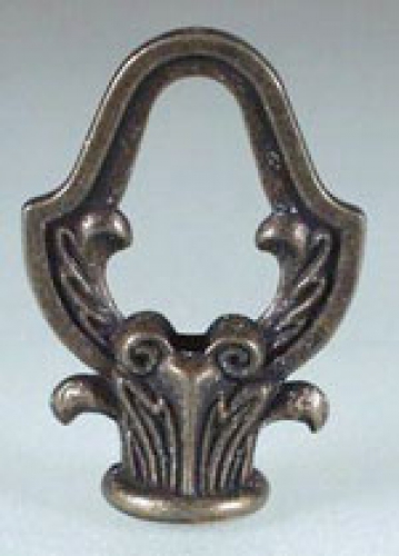 Loop,female thread M10x1," Rustical ",old brass,height ca. 52 mm,item number 2110701.