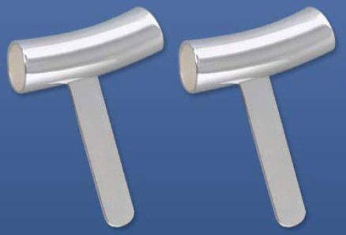 Rohre,gebogen,Innendurchmesser ca. 4,7 mm,mit Klebefläche,ca. 16 x 4 mm,925er Sterling Silber,2 Stücke,Artikelnummer 3443C-2.