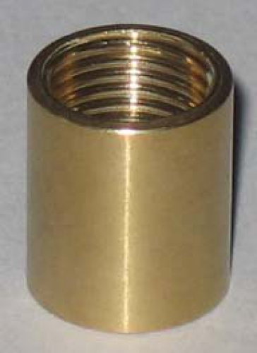 Plain coupling,brass,female thread M10x1,length ca. 14 mm,item number 2428001.