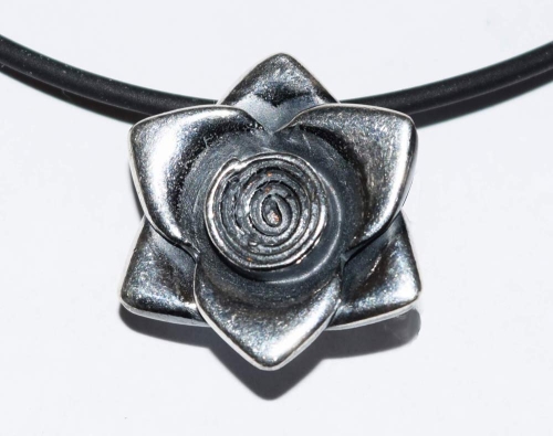 Intermediate part,ethno style,rose,diameter ca. 20 mm,for max. 2 mm band diameter,925 Sterling Silver,item number 3830.