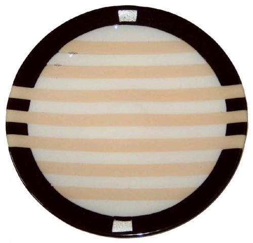 Glass platter,black,white,ivory,diameter ca. 36 cm,height ca. 4 cm,item number 110001,manufactured in our own studio in Goettingen,Germany.