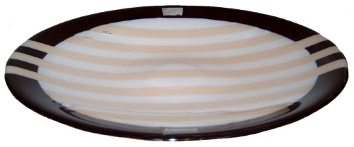 Glass platter,black,white,ivory,diameter ca. 36 cm,height ca. 4 cm,item number 110001,manufactured in our own studio in Goettingen,Germany.