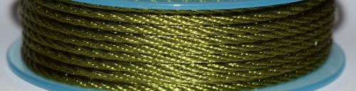 Textil tape," Milan ",knurled,shiny,grass green,diameter ca. 2 mm,length ca. 9 m,1 spool,item number 3060GG.
