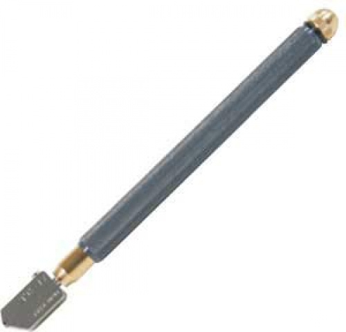 Glass cutter Toyo TC 17 B,for 2 - 6 mm glass,wide cutting head,exchangeable,brass grip,with tank for cutter fluid,item number 3115600.