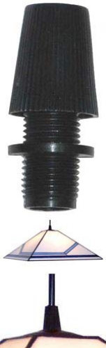 Strain stopper for small hanging lamp,plastic,M10x1,black,item number 2028600.