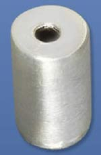 Zwischenteil,Zylinder,rund,Aussendurchmesser ca. 6 mm,Länge ca. 10 mm,925er Sterling Silber,satinert,1 Stück,Artikelnummer 3970DZ.