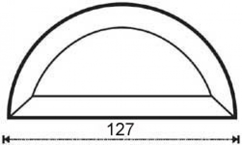 Bevel,half circle,Ø ca. 5",ca. 127 mm
