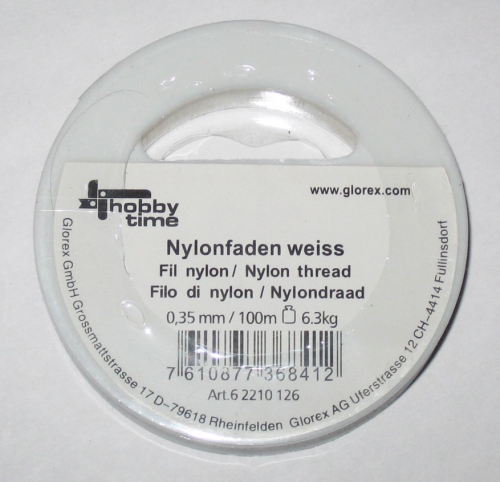 Nylon thread,thickness 0,35 mm,to 5 kg,length 100 m
