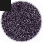 Optul Glass,float frit,granulate 5,coarse,COE 82,transparent,bright black,code 0026,ca. 1 kg,item number 3589315.