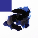 Optul Glass,confetti for float glass,COE 82,transparent,cobalt blue,code 0055,ca. 100 g,item number 3592450.