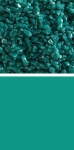 Bullseye coarse frit,COE 90,opalescent,teal green,code 0144,ca. 100 g