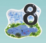 Glass House Number 8," Pond ",ca. 22 x 22 cm