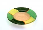 Soup plate,Ø ca. 25,5 cm,champagne,green,yellow