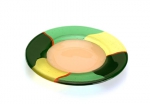 Salad plate,Ø ca. 25 cm,champagne,green,yellow