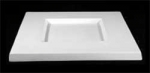 Absenkform für Glasschalen,Glasteller,Quadrat,ca. 31/17 cm,H. ca. 1,5 cm