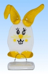 Standing yellow easter bunny,table decoration,ca. 15,5 x 9,5 cm