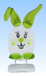 Standing green easter bunny,table decoration,ca. 15,5 x 9,5 cm