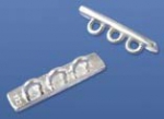 Chain bar with loop,3-row,Sterling Silver,diameter ca. 1,5 mm,length ca. 15 mm,item number 3460B.