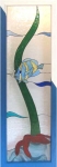 Door panel " Fish ",height ca. 142 cm,width ca. 42 cm