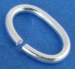 Biegeringe,oval,925er Sterling Silber,ca. 12 x 8 x 1,2 mm,5 Stücke