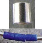 Quetschrohre,Sterling Silber,Innen-Ø 1 mm,Länge 2,2 mm,100 Stücke
