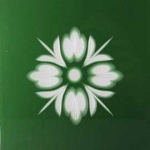 Friesecke , ca. 14 x 14 cm , grün , " Lilie "