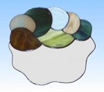 Spiegel " Baumkronen ",ca. 18 x 19 cm