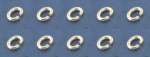 Biegeringe,oval,925er Sterling Silber,ca. 5 x 3,8 x 1 mm,10 Stücke