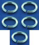 Bending ringsround,Sterling Silver,thickness ca. 2 mm,Ø ca. 12 mm,5 pieces,item number 3587H-5.