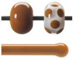 Bullseye rod,COE 90,burnt orange,opalescent,code 0329,l. ca. 43 cm