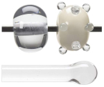 Bullseye rod,COE 90,crystal clear,transparent,code 1401,l. ca. 43 cm