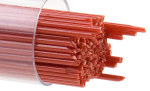 Bullseye stringer,Ø ca. 1 mm,COE 90,opalescent,red,code 0124,ca. 180 g
