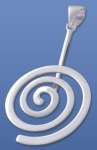 Donuthalter,Spirale,rund,Durchmesser ca. 25 mm,925er Sterling Silber,Artikelnummer 3421DP.