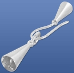 Endkappen mit Haken,Öse,Steg,Länge ca. 52 mm,925er Sterling Silber,1 Paar