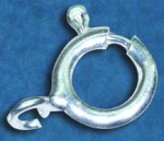 Closure,spring washer,Ø ca. 8 mm,Sterling Silver