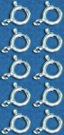 Verschlüsse,Federringe,Ø ca. 5 mm,925er Sterling Silber,10 Stücke