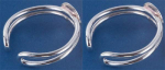 Fingerrings,open,double rail,with glueing area diameter 8 mm,925 Sterling Silver,2 pieces,item number 3406-2.