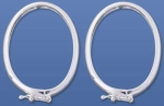 Closures,scarf holders,oval,diameter ca. 26 x 20 mm,925 Sterling Silver,2 pieces,item number 3597L-2.